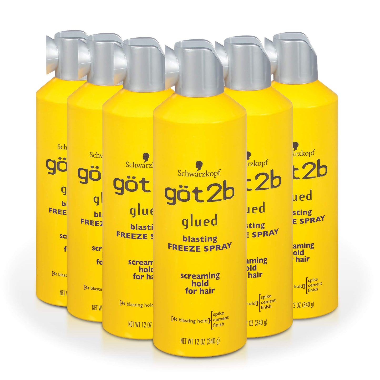 Got2b Glued Blasting Freeze Hairspray, 12 oz, Pack of 2