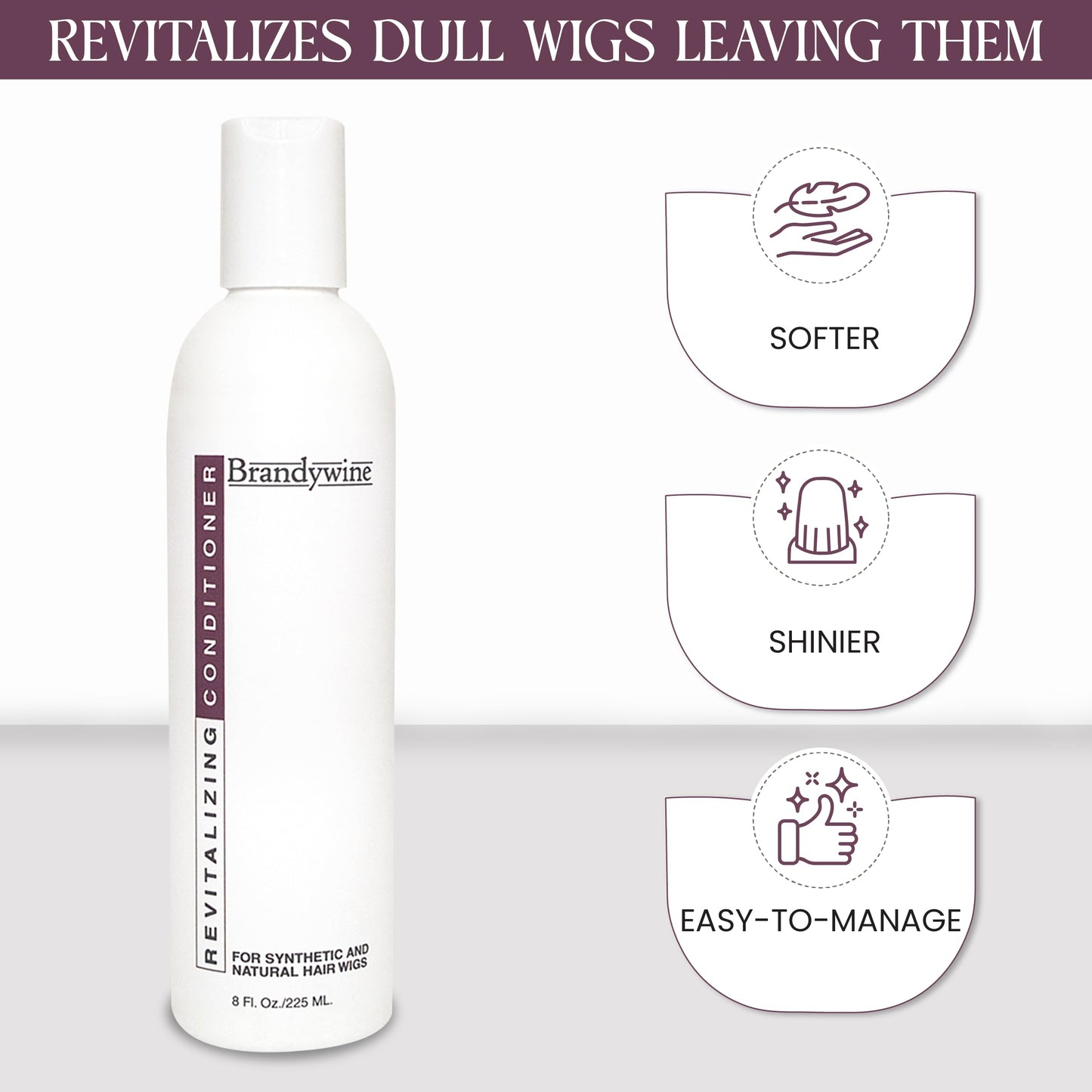 Brandywine Revitalizing Conditioner – For Synthetic & Natural Hair Wigs, 16 Ounces