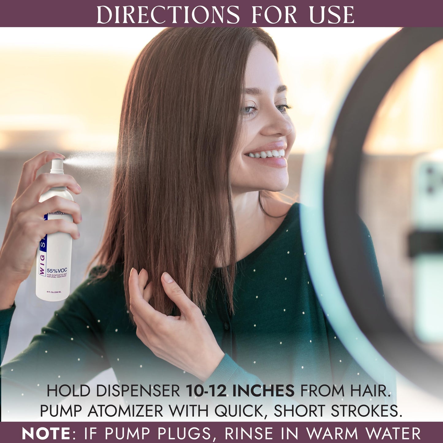 Brandywine Non-Aerosol Wig Spray for Synthetic and Natural Hair Wigs (1 Pack)