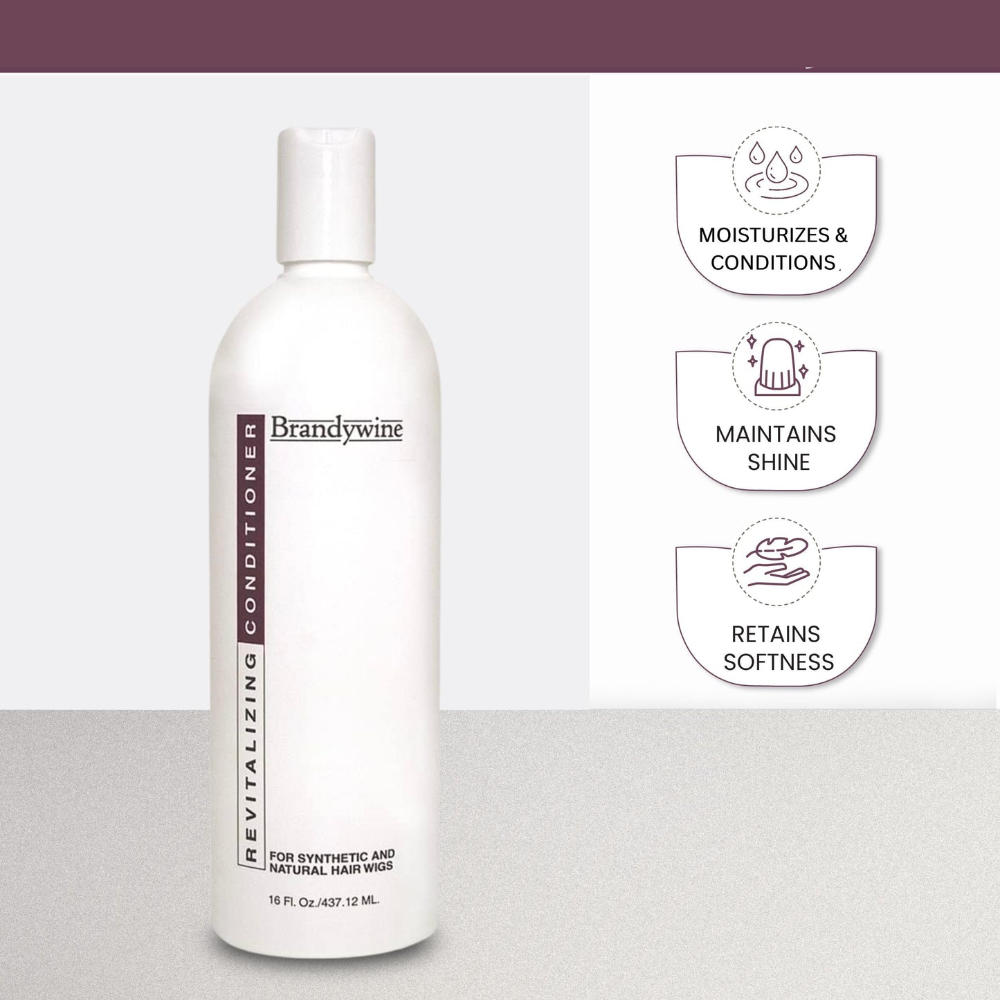 Brandywine Revitalizing Conditioner – For Synthetic & Natural Hair Wigs, 16 Ounces